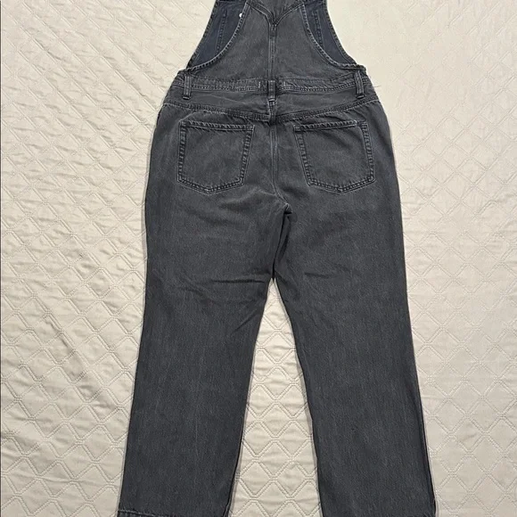 We The Free Boyfriend Washed Black High-Waisted Denim Overall. - Picture 12 of 15